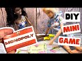 DIY MINIATURE MONOPOLY BOARD GAME For BARBIE DOLLS Mini Doll Craft