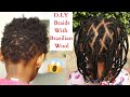Super Cute Braids With Brazilian  Wool.  Hairstyle For Kids/Toddlers with Short Hair.