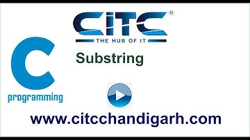 Tutorial video on Substring function in C language