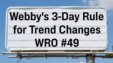 WRO #49 Webby’s 3-Day Rule to Identify Trend Changes
