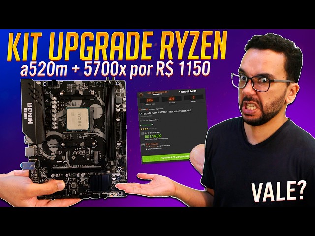 IT'S ON FIRE, DUDE! Ninja A520M + R7 5700X Upgrade Kit for R$ 1150