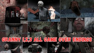 Granny 1,2,3 All 12 Game Over Endings/Death Endings