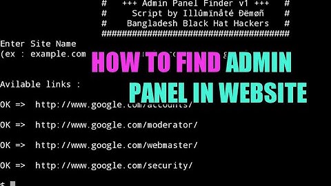 Website Admin Panel Find in any website using termux