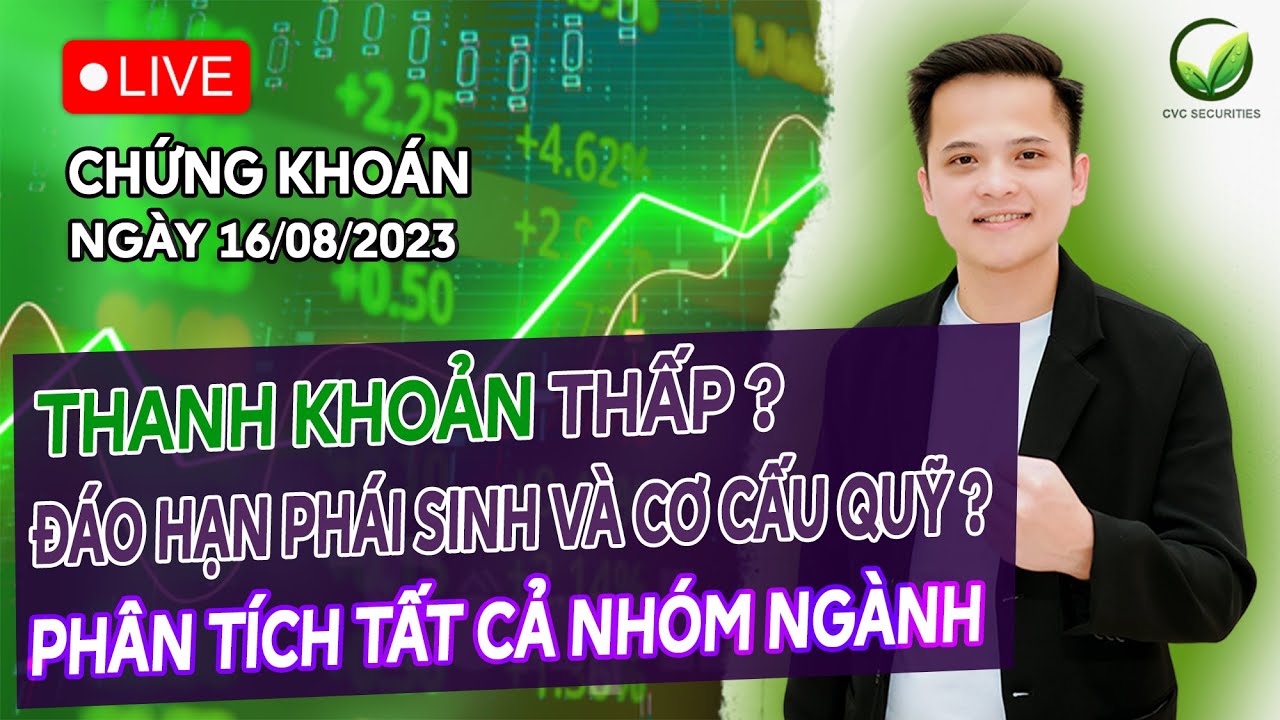 🔴Chứng khoán hôm nay | Nhận định thị trường 16/8/2023: Thanh khoản thấp ?