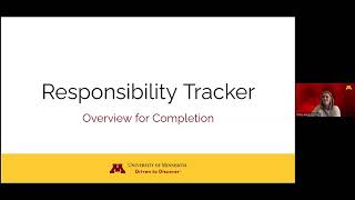Completing the Responsibility Tracker