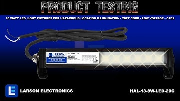 10 Watt LED Light Fixtures for Hazardous Location Illumination - 20ft Cord - Low Voltage - C1D2