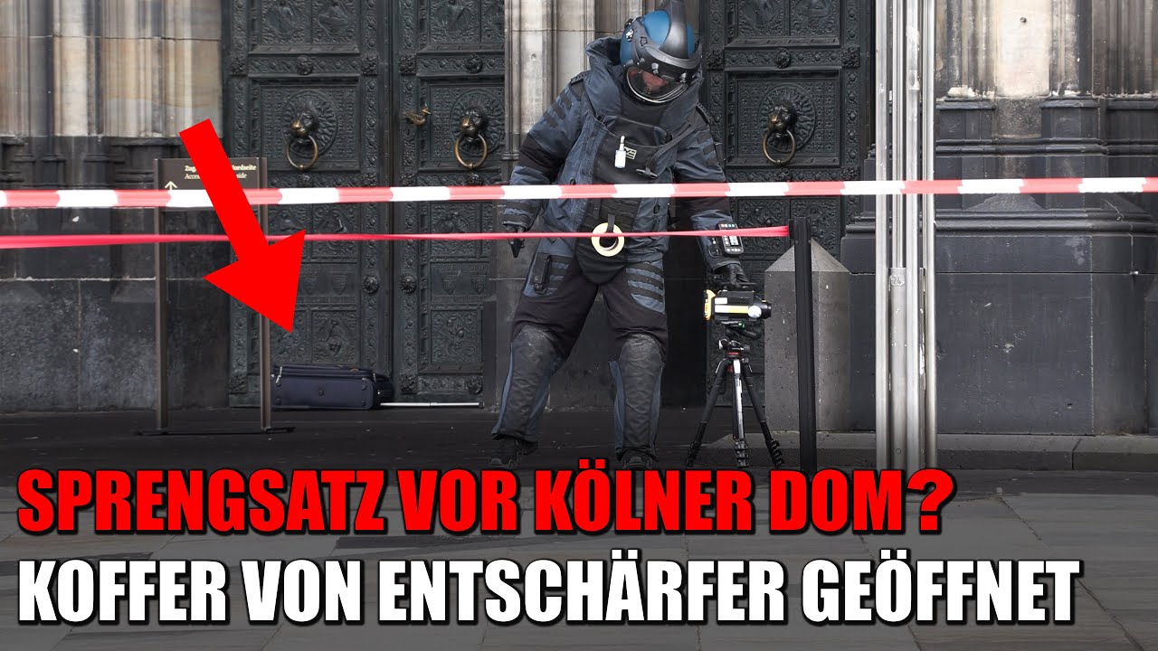 Großalarm am Kölner Dom: Verdächtiger Koffer durch Entschärfer geöffnet | 21.02.2025