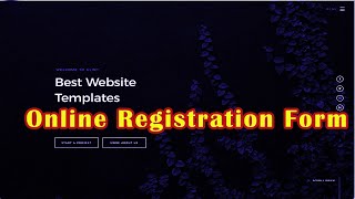 Online Registration Form| website making | Learn Dreamweaver