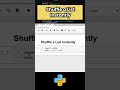 How to Shuffle a List Randomly in Python | Python me list ko random order me kaise shuffle karein?