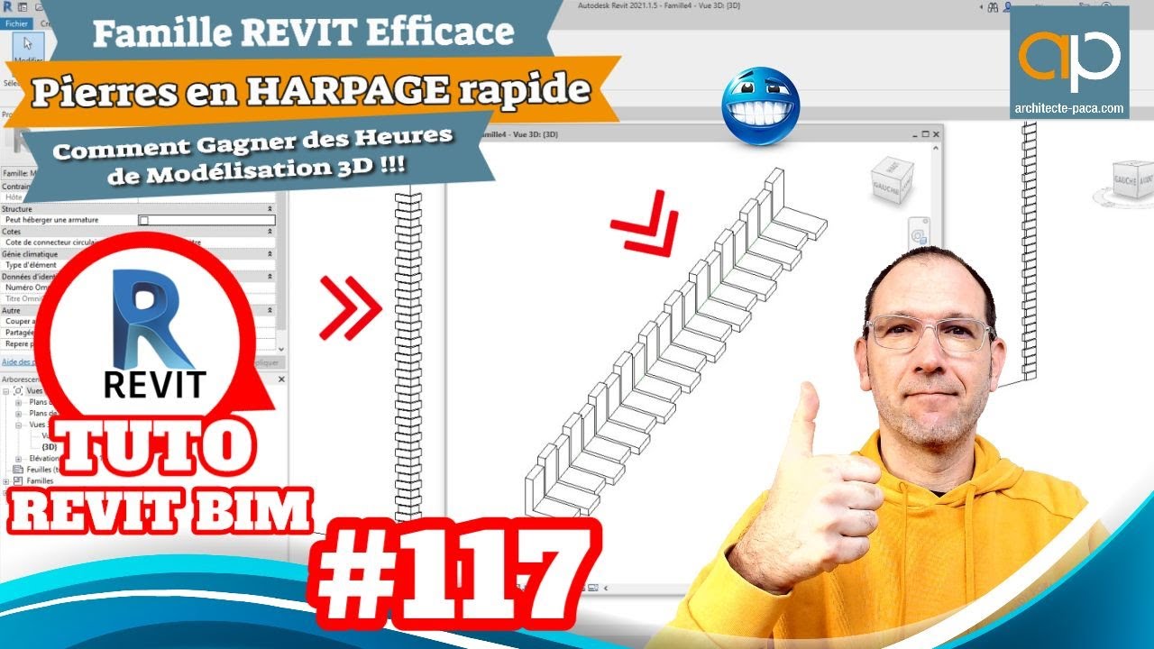 Pierres en Harpage sur REVIT - Comment les créer ? Tuto GRATUIT n°117