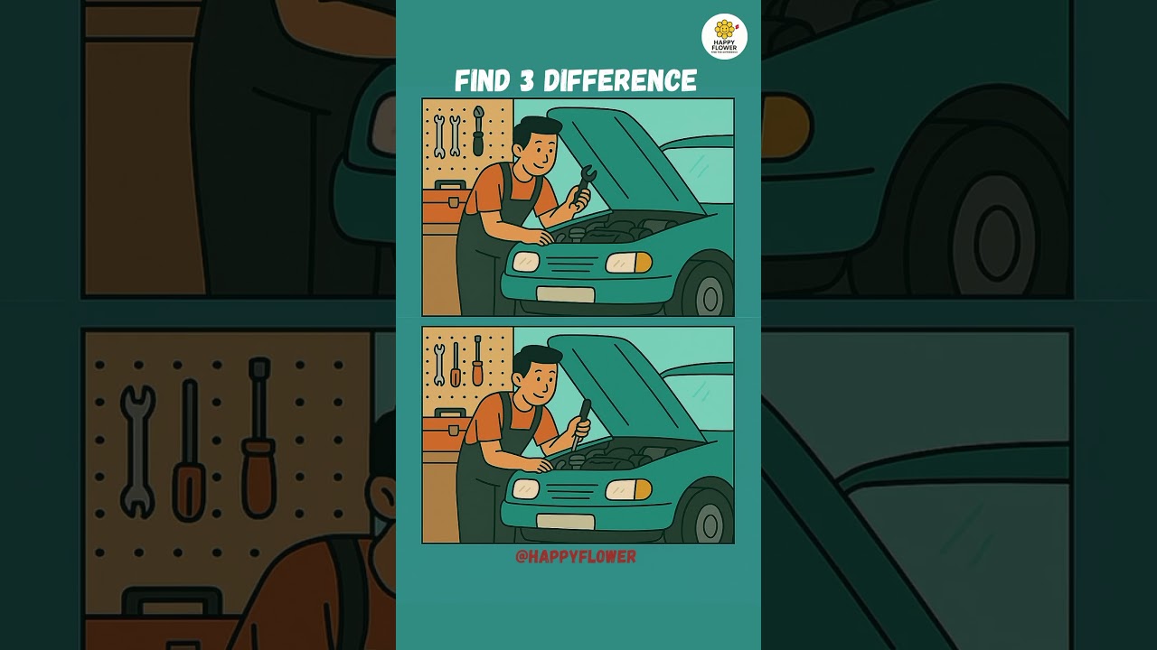 “Spot the Hidden Differences If You’re a Genius 🧠✨” #brainteaser #findthedifference
