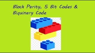 Block Parity, 5 Bit Codes & Biquinary Code