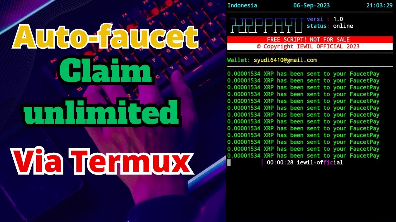 nuyul faucetpay via termux | Crypto Via Termux 