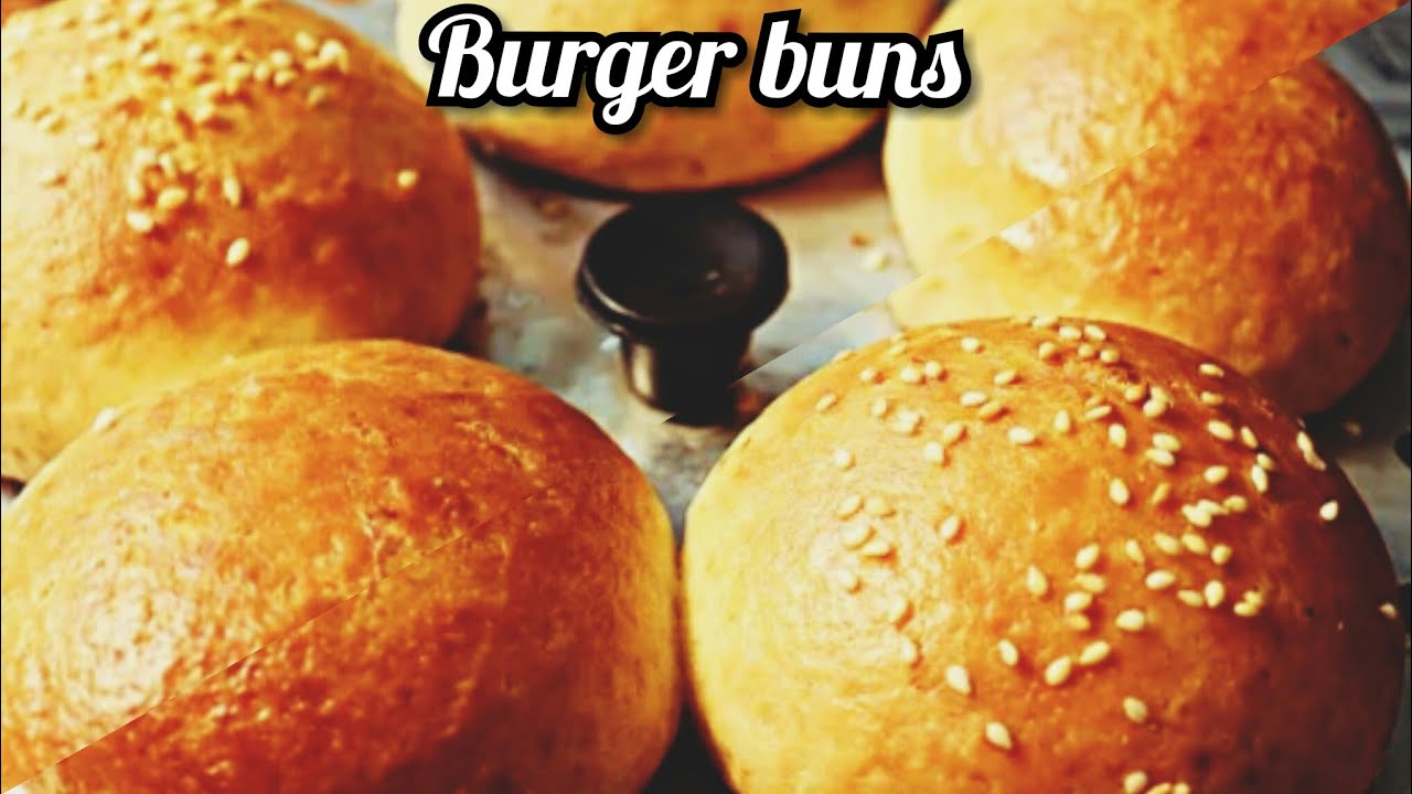 Burger buns recipe Eggless burger hamburger buns best Burger buns