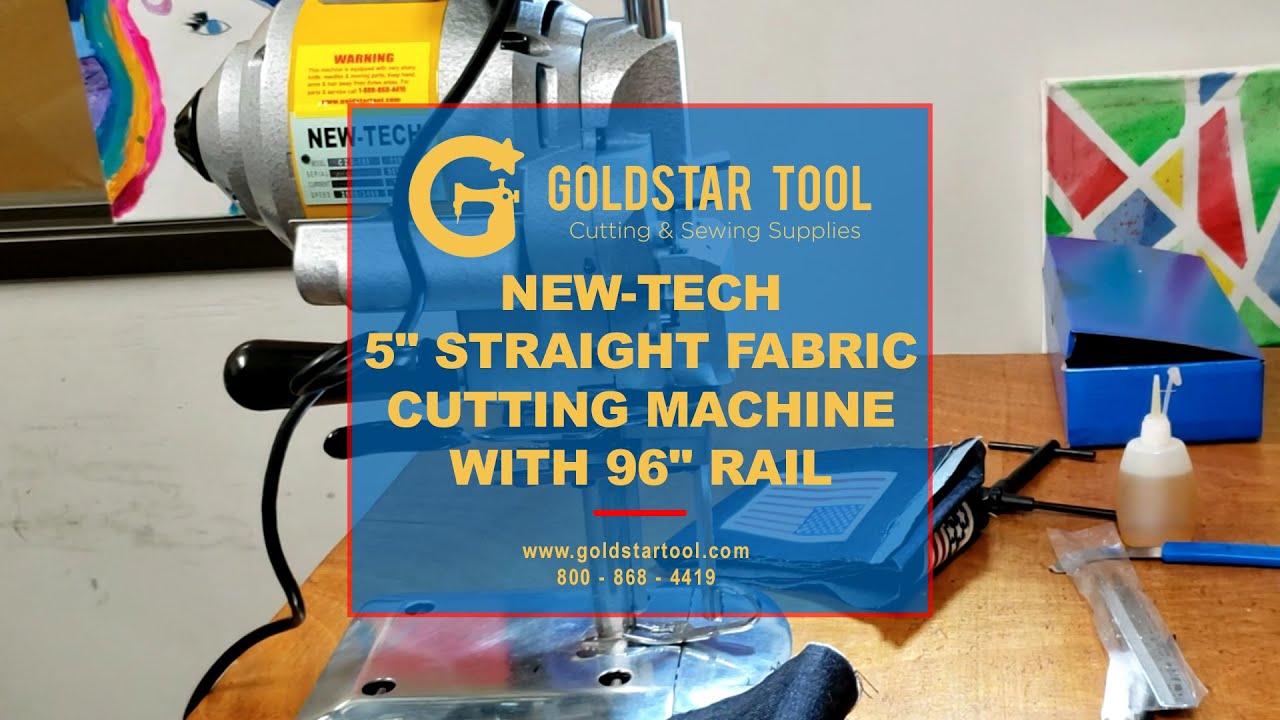 Product Showcase - New-Tech 5" Straight Fabric Cutting Machine -Goldstartool.com - 800-868-4419