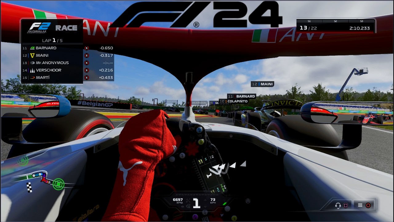 F124 F2 RACE IN COCKPIT VIEW+ MAX SETTINGS GAMEPLAY #game #f1 #gameplay ...