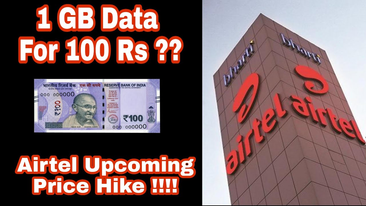 Airtel 1Gb Data =100Rs Price Hike News Tamil YouTube