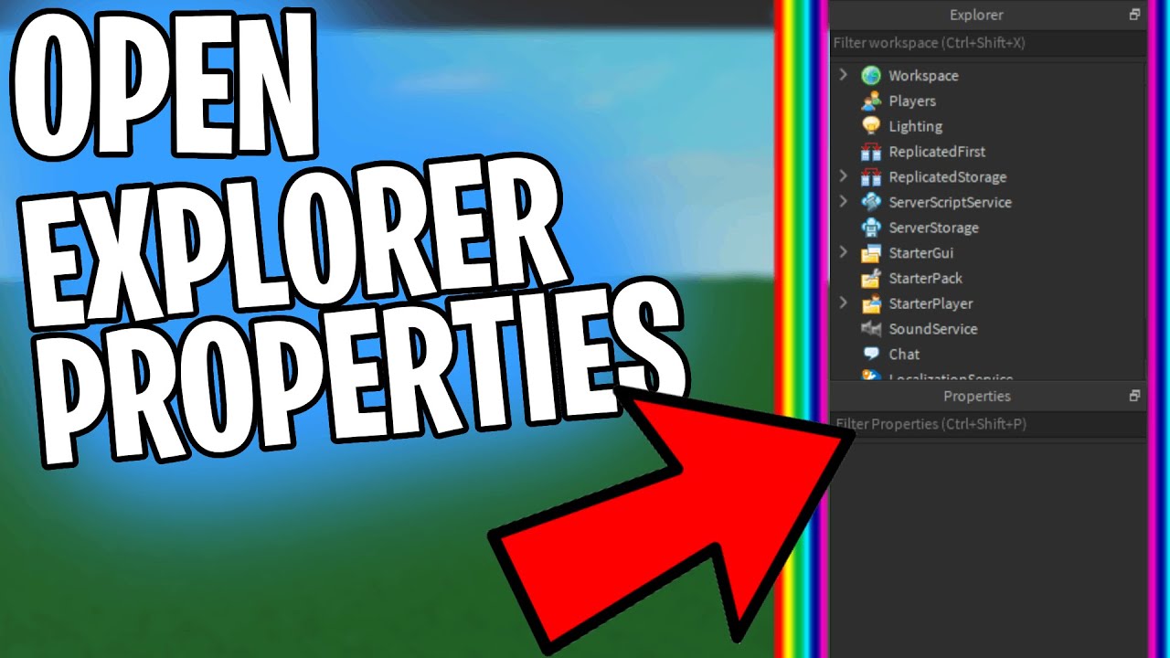 Como abrir propriedades, explorer e output no Roblox Studio! 