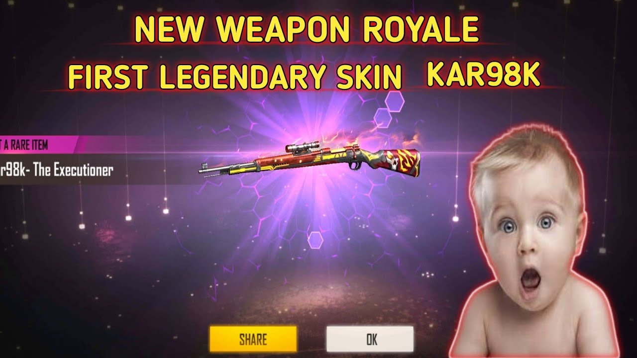 New weapon royale the executioner KAR98K in free fire first legendary
