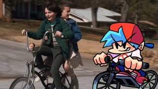 Boyfriend into the New World | FNF logic - Goose, Bike ride, Cuphead...