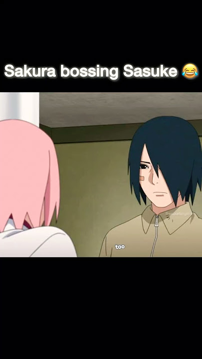 Sakura finally bossing Sasuke around 😂