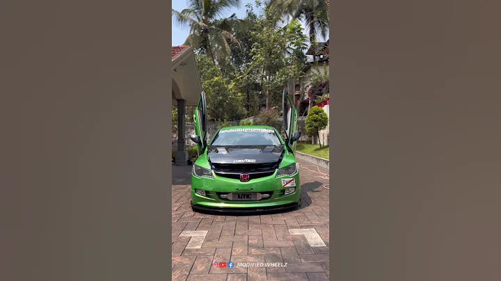 India's first automatic hood  on civic ⚡ subscribe for more #shorts #civic #modified #trending