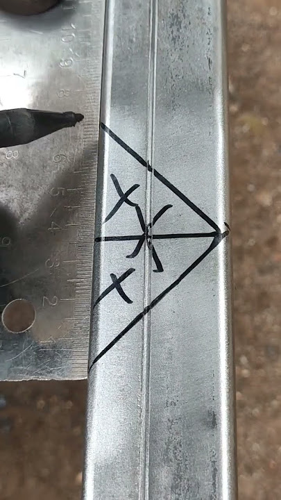 Material saving tips for making 90 degree joints in square tube metal