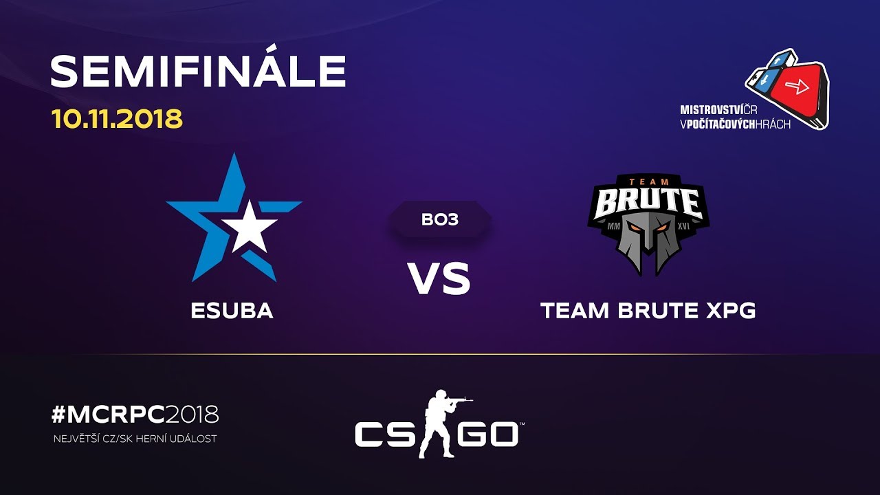 MČR 2018 | Semifinále: eSuba vs. Brute | CS:GO