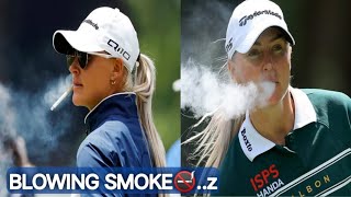 charley hull cigarette video female golfer gets permission from captain to smoke at Solheim Cup Charley Hull signs fan's dart, – Frankie ripped a dart with
