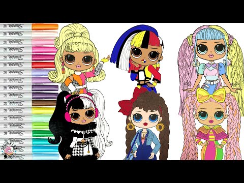 LOL Surprise OMG Dolls Coloring Book Pages Angles Dazzle Dollie Speedster Busy BB & Candylicious