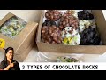 3 different types of chocolate rocks  chocolate rocks recipe  chef deepali