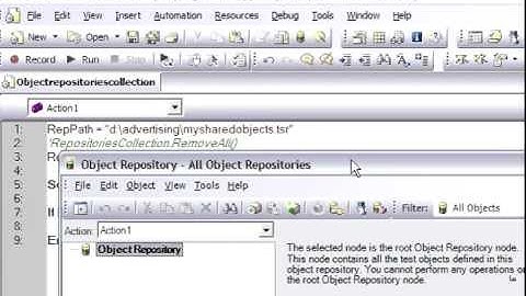 RepositoriesCollection object in QTP