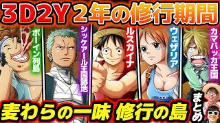【 ワンピース 】3D2Y!麦わらの一味がくまに飛ばされ2年間修行した島まとめ!ONE PIECE