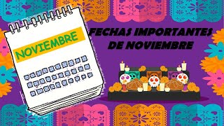 Important dates in November / Professor Angel