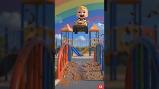Angry Baby Boy Police Chase 🚓😡 Yellow Car Accident Kids Rhymes Song #nurseryrhymes #viral #shorts