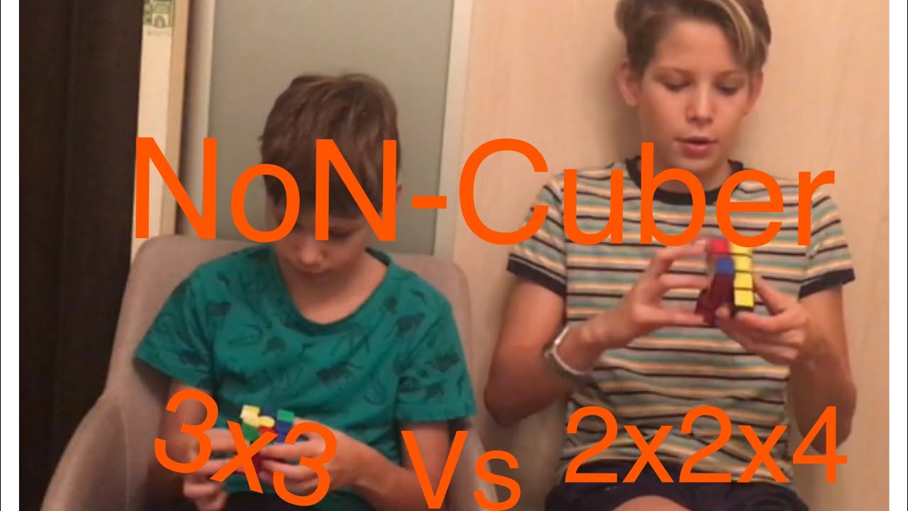 How Many 3x3 My Brother Can Solve While I Am Solving 2x2x4 Cube YouTube