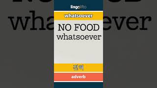  whatsoever -  : learn English :   : vocabulary builder