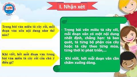 TLV lop 4 Tuan23 TLV Đoạn văn trong bài văn miêu tả cây côi mơi1