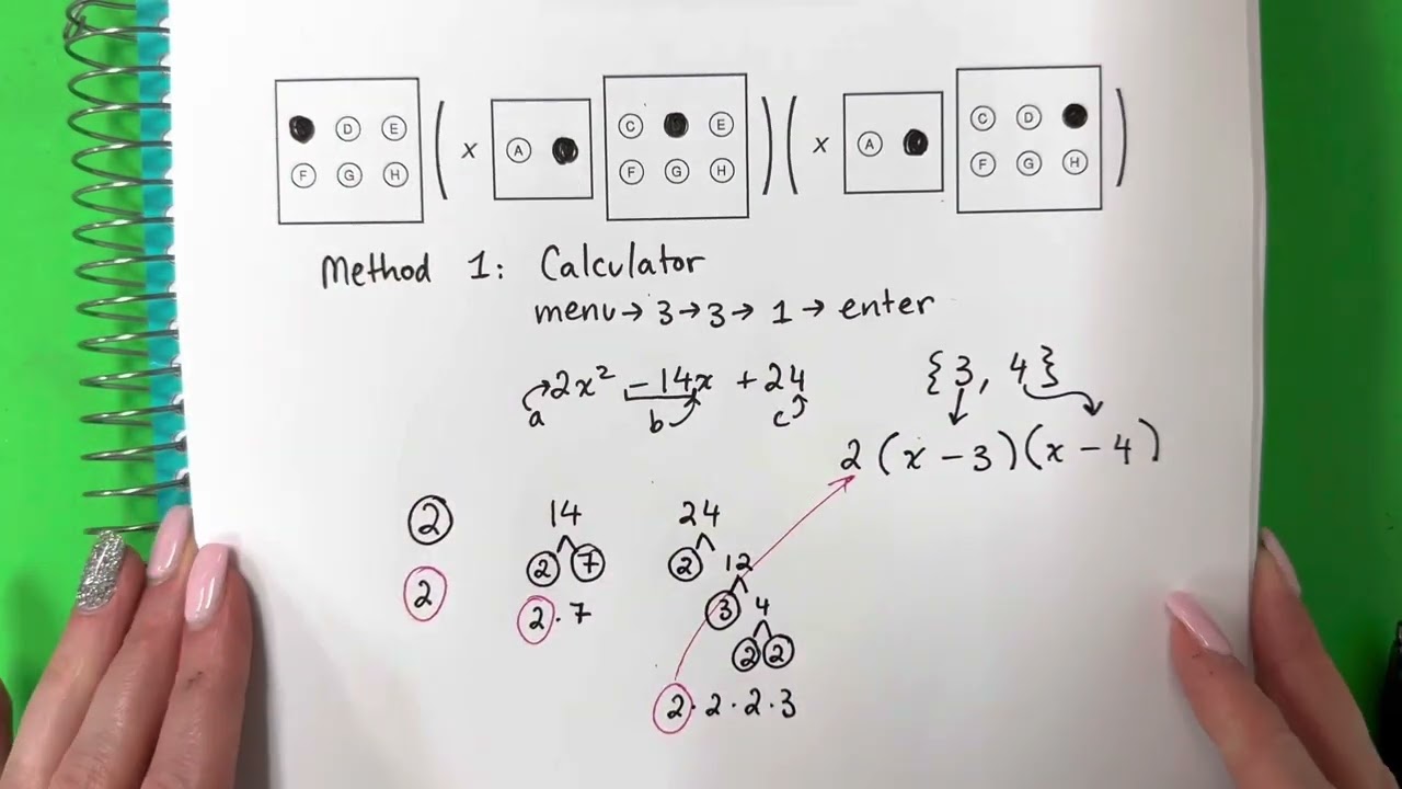 Factoring 2x 2 14x 24 STAAR Algebra New Question Types 9B Factoring 2x 2 14x 24 STAAR Algebra New Question Types 9B