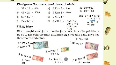 Maths Magic Class 4 | Chapter 6 - Part 2 | The Junk Seller, Practice Time, Fill My Diary | Multiply