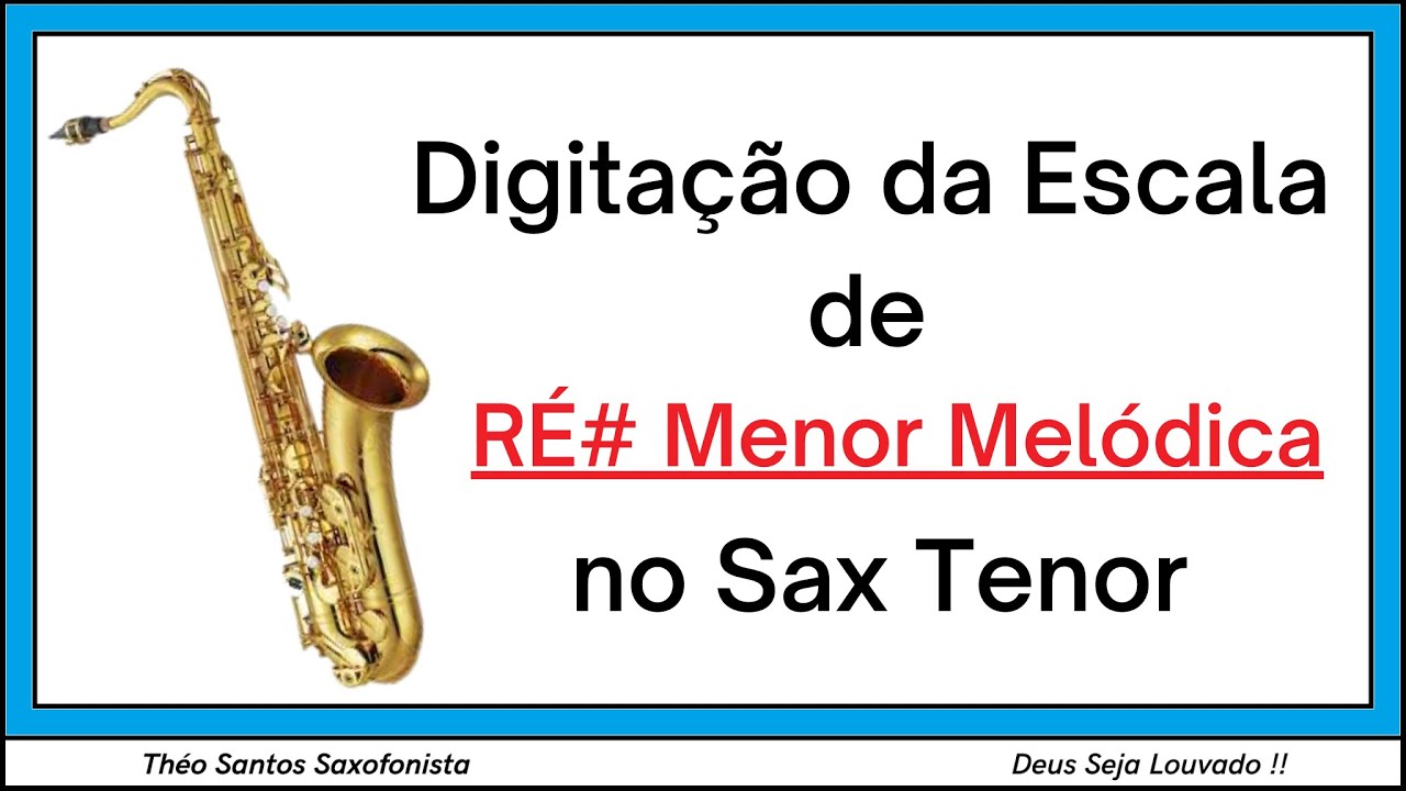 Escala de RÉ Sustenido Menor Melódica no Sax Alto D Melodic Minor on