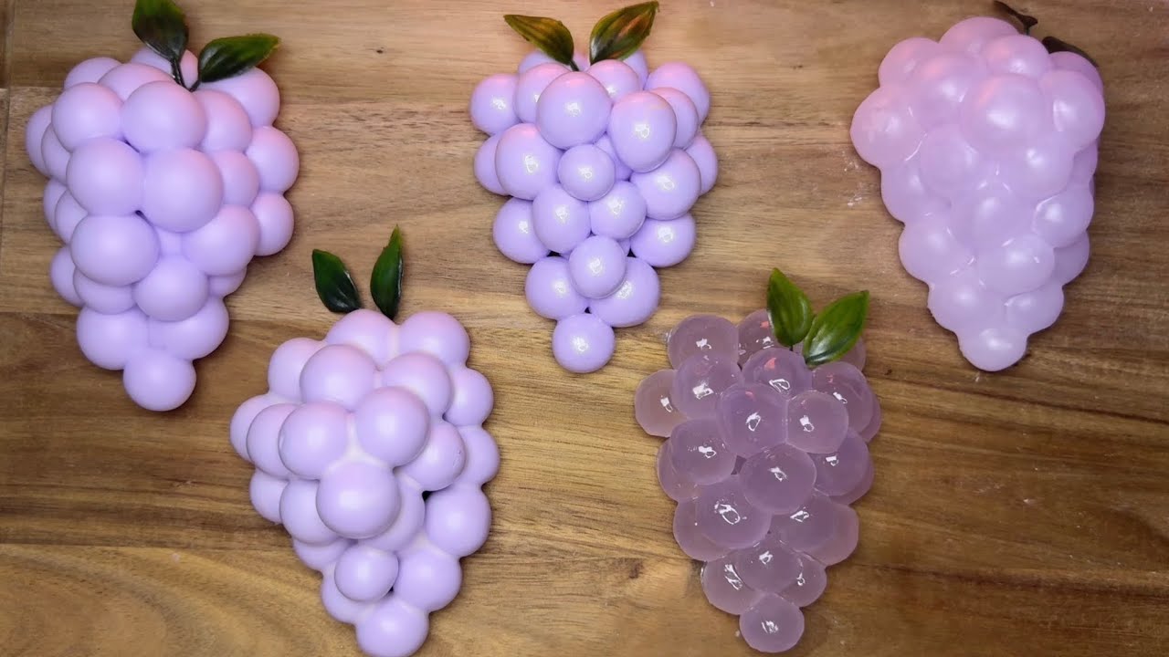 Clay vs Coconut Oil Base Soap Grapes ASMR | Hard Wax, Soft Wax & Resin Test