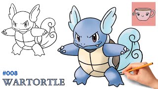 How To Draw Wartortle | Pokemon #008 | Easy Step By Step Drawing Tutorial