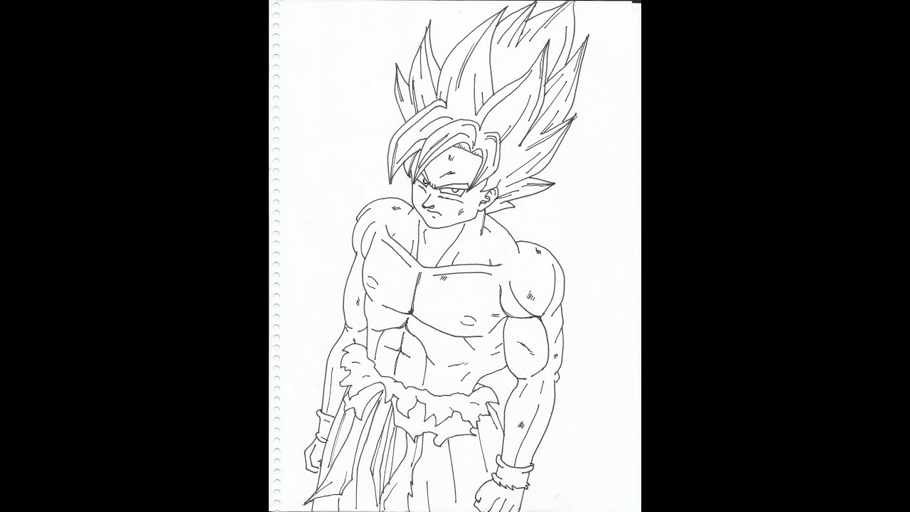 Como Dibujar A Goku Ssj Dragon Ball Z How To Draw Goku