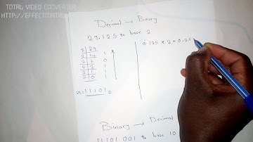 Number Base System Converting Decimal Binary Base 10 to Base 2
