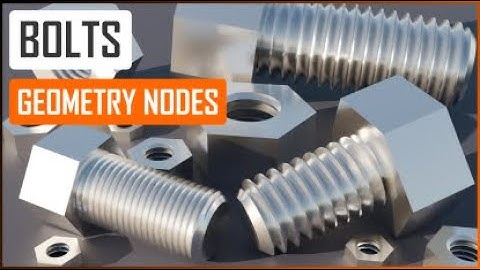 Procedural Bolts in Geometry nodes - Blender tutorial ENG