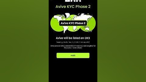 AVIVE KYC phase 1 & 2
