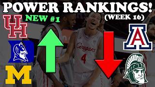 College Basketball “Week 16” POWER RANKINGS!
