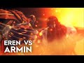 Eren vs armin  colossal titan fight  attack on titan final season 4k