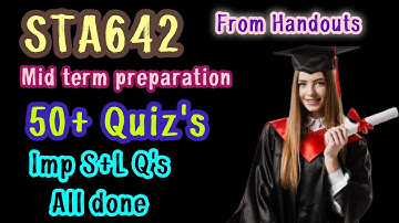 Sta642 mid term preparation video | STA642 mid term preparation video | Sta642 | learn with Mdm |
